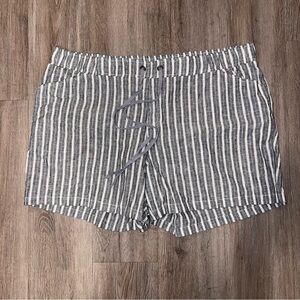 Lane Bryant Striped Gray Women's Shorts, Size 22
